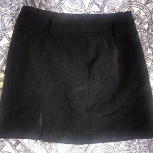 BLACK SLIP MINISKIRT